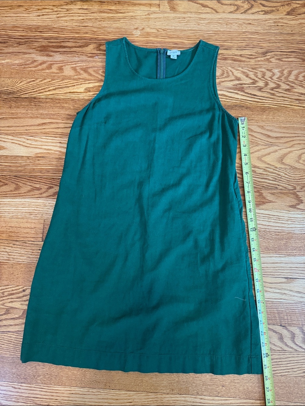 J. Crew Deep Green Sleeveless Shift Dress - Picture 7 of 7